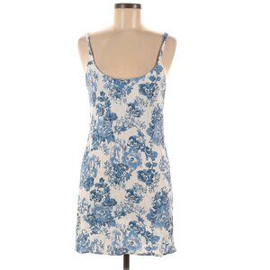 Reformation blue and white floral mini dress